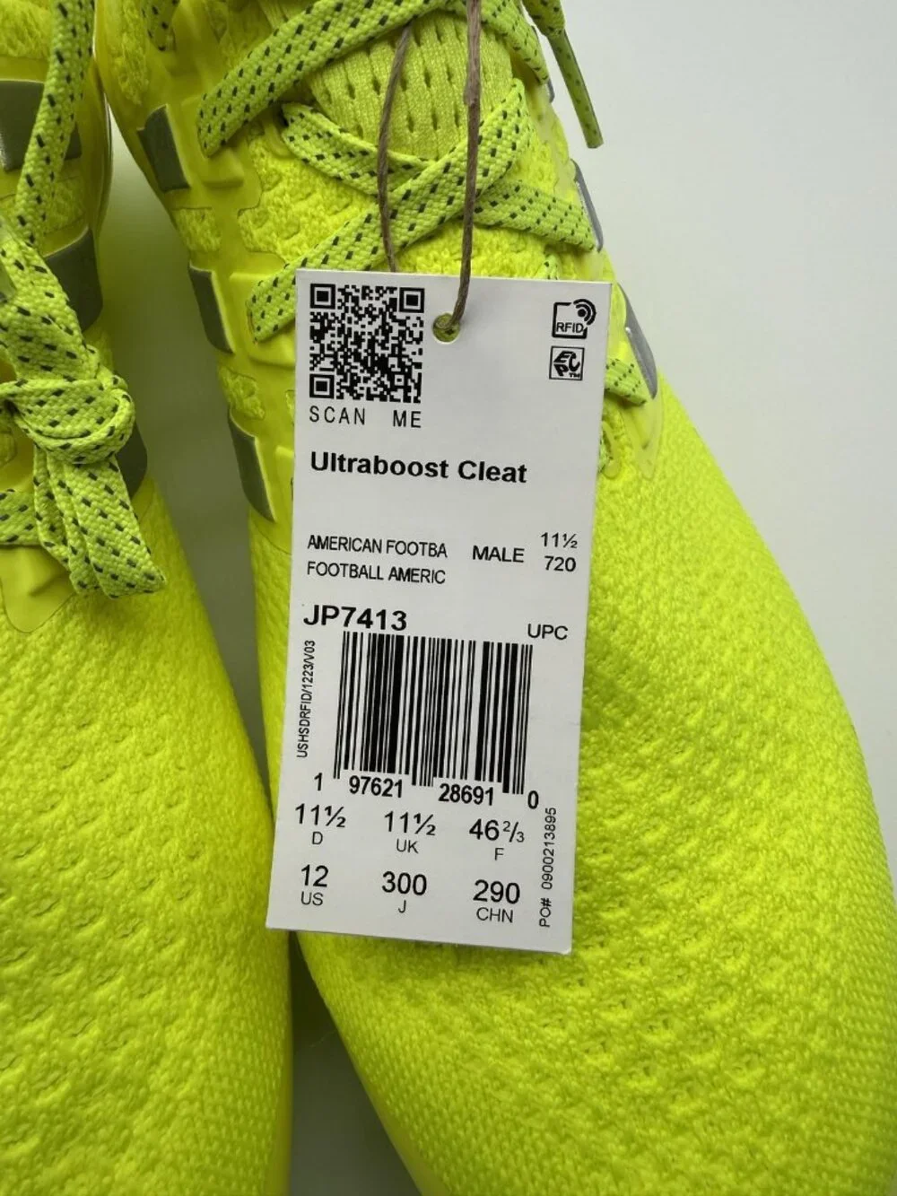 New Adidas Ultraboost Cleat Shoes Mens Size 12 Yellow Football Cleats JP7413
